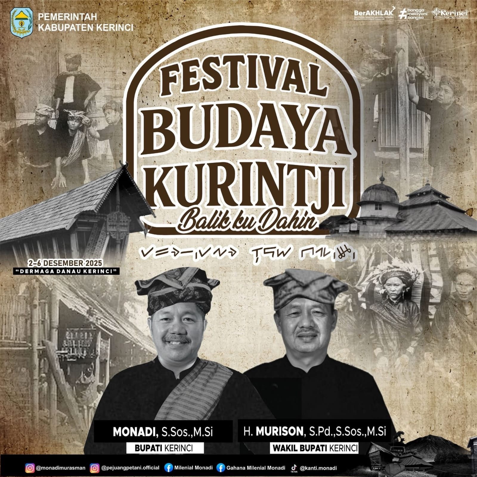 Banner resmi Festival Budaya Kurintji 2025 "Balik Ku Dahin"